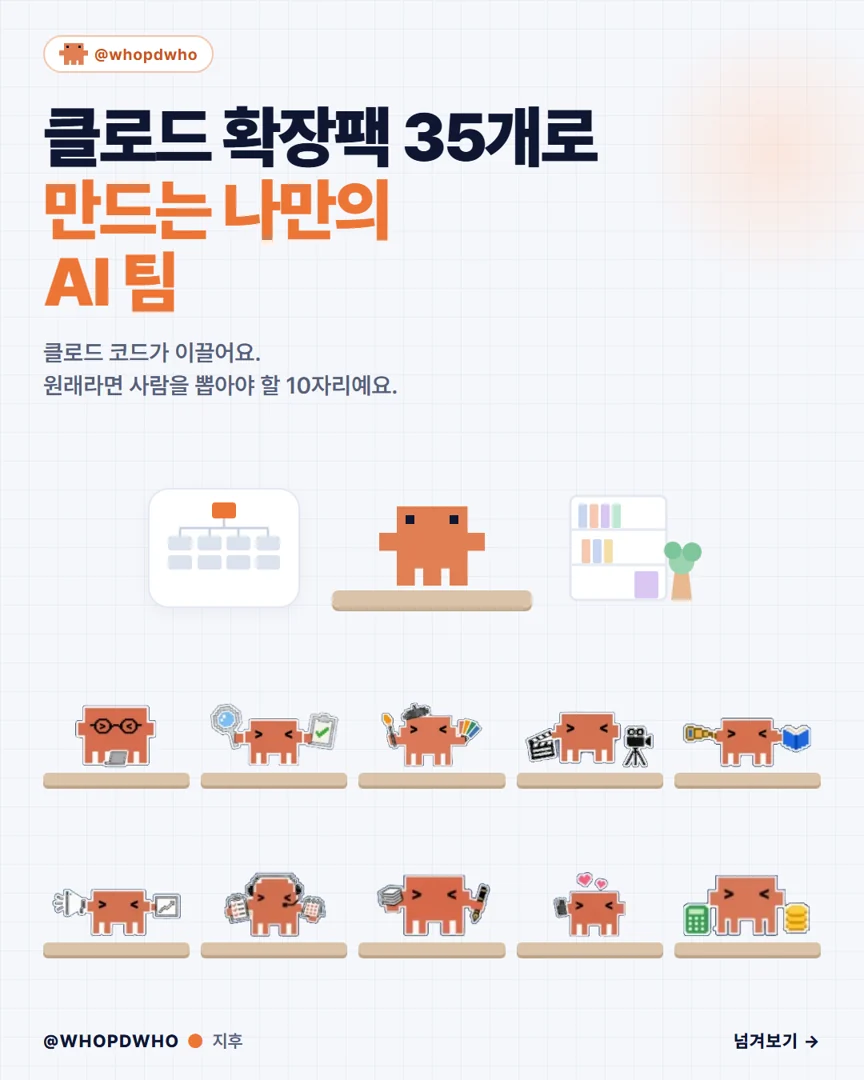 클로드 확장팩 35개로 만드는 나만의 AI 팀